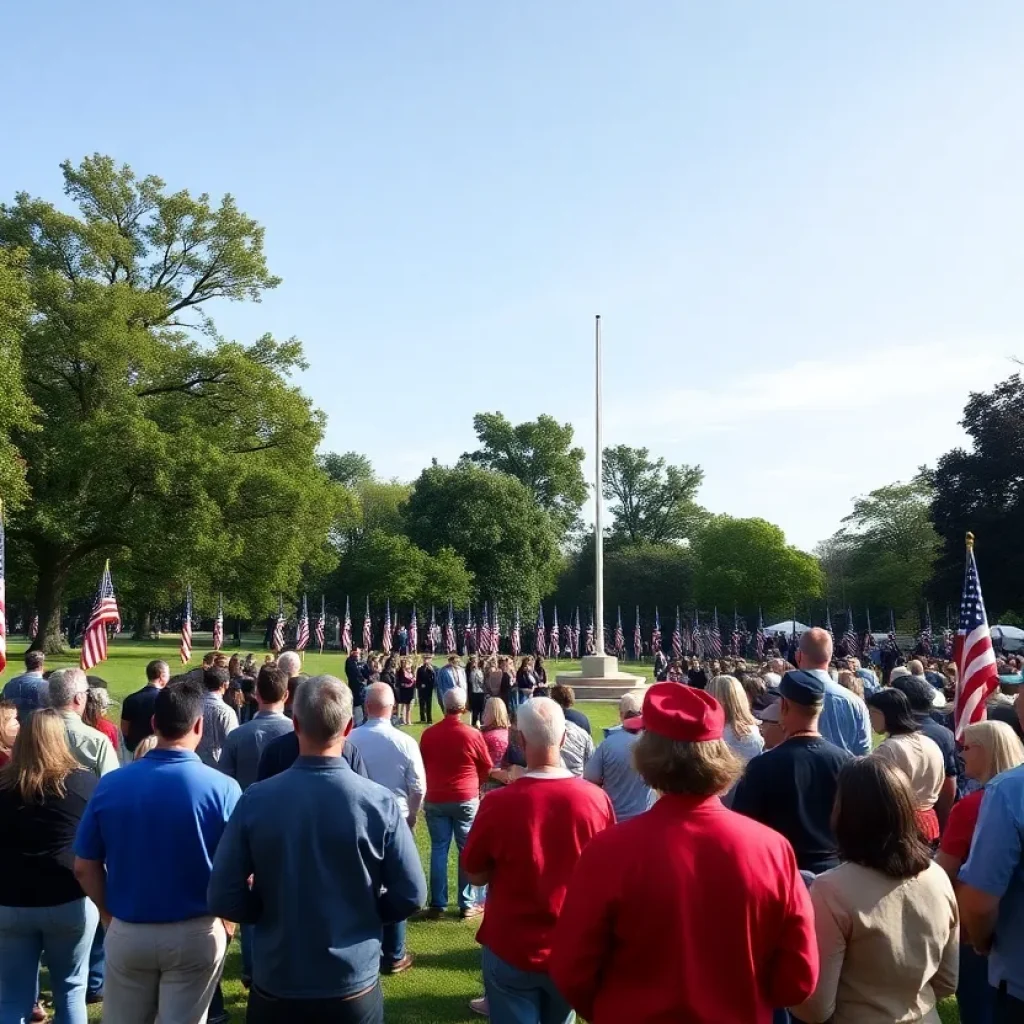 Community members gather at Star Park for Memorial Day Service