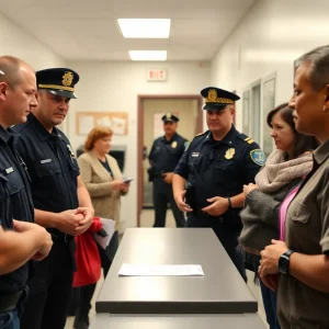 Coronado police officers engaging with the community