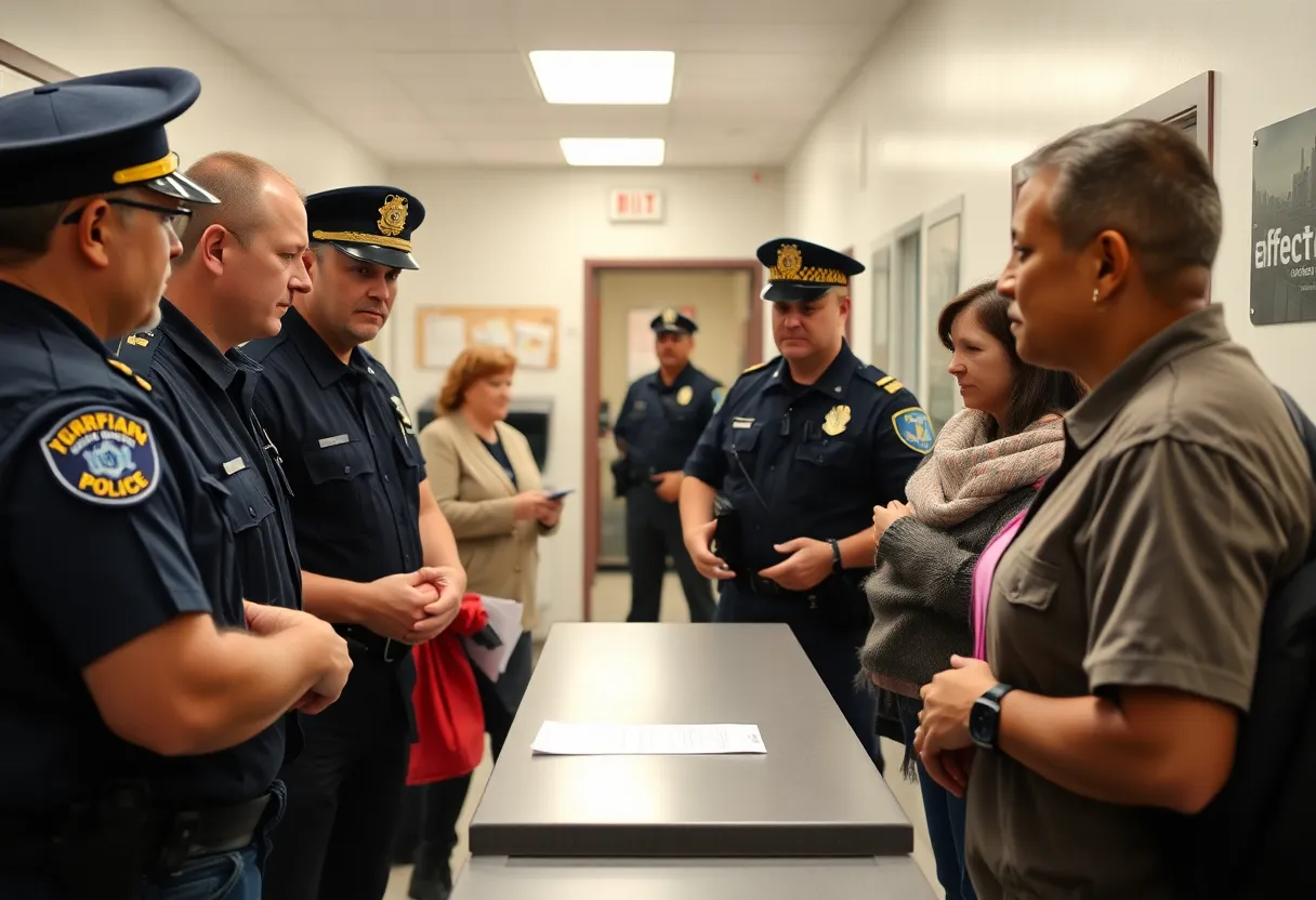 Coronado police officers engaging with the community