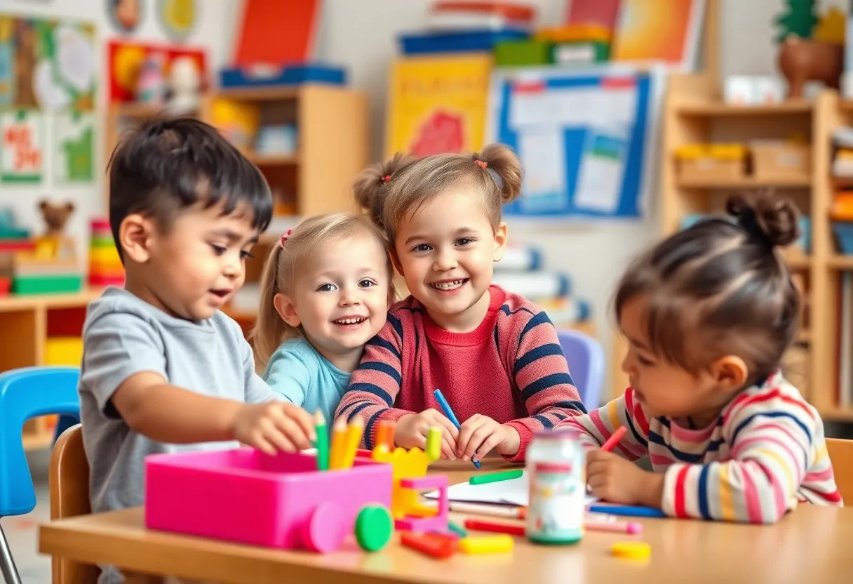 Children engaging in educational activities at Coronado preschool.