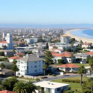 Residential area in Coronado with beach views