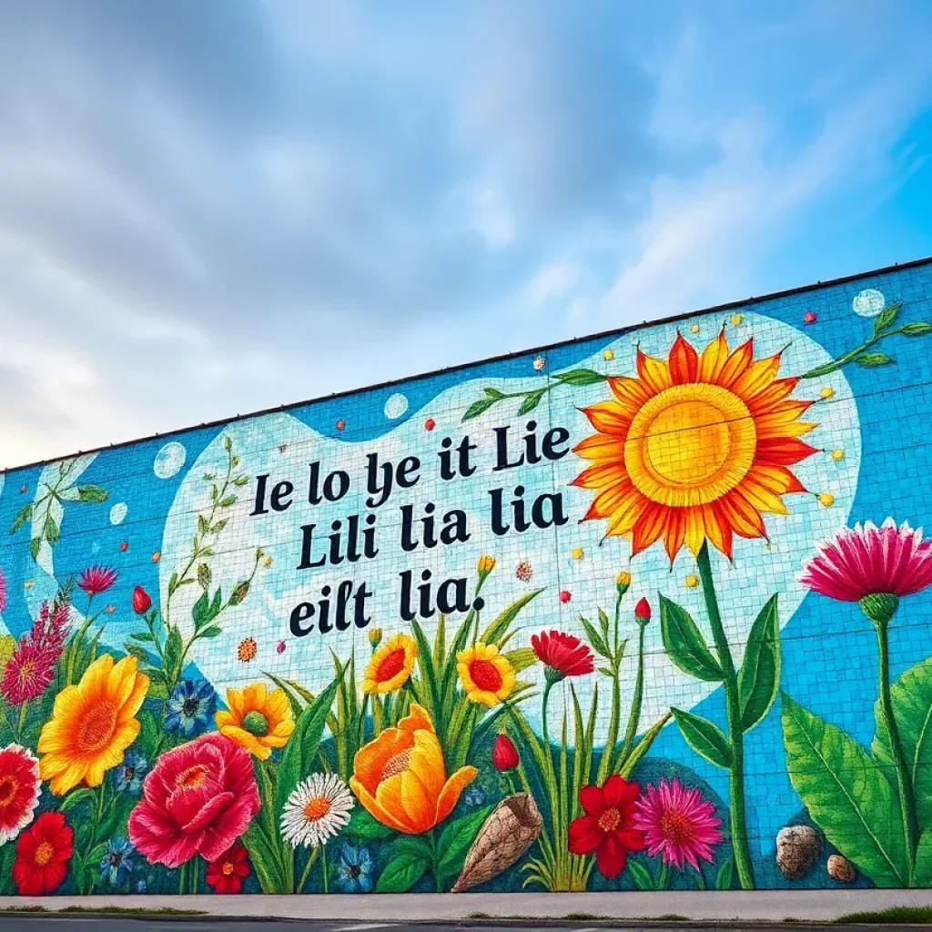 Mosaic mural titled 'Fragments of Change' at Coronado High School