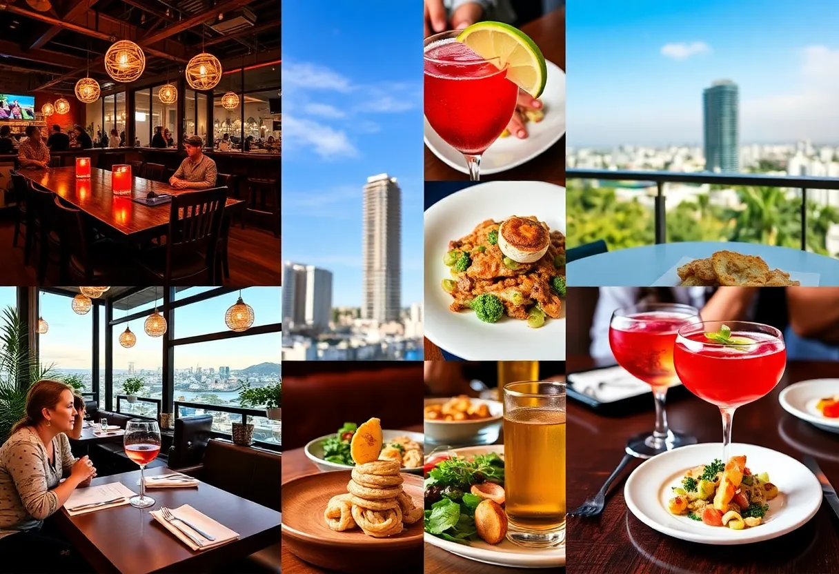 Collage of new dining experiences in San Diego