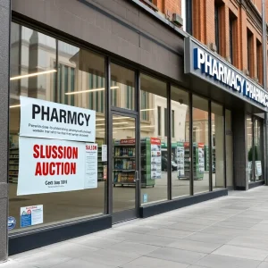 Vacant Rite Aid store front with 'Closing Soon' signage
