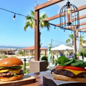 Delicious gourmet burgers with a picturesque wedding venue in San Diego.