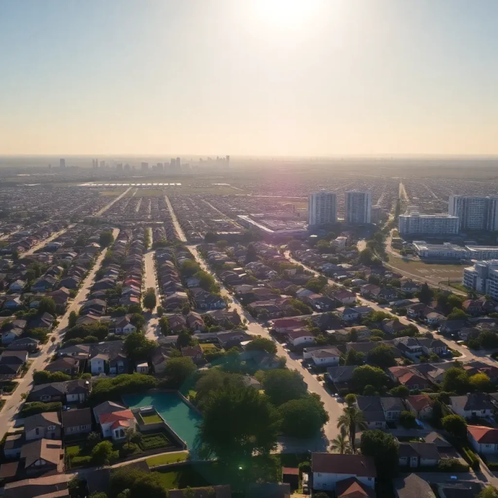 Aerial view of San Diego housing landscape