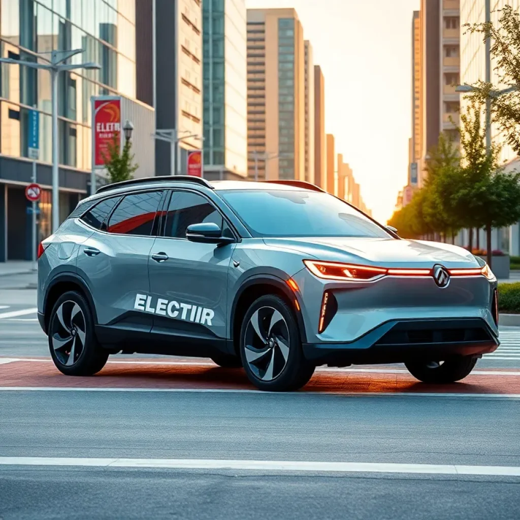 2026 Toyota All-Electric C-HR parked in an urban environment