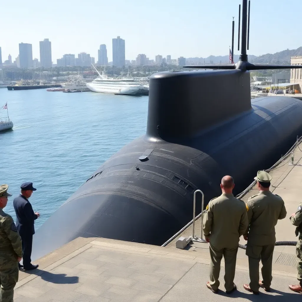 Coronado leaders touring the USS Greeneville submarine