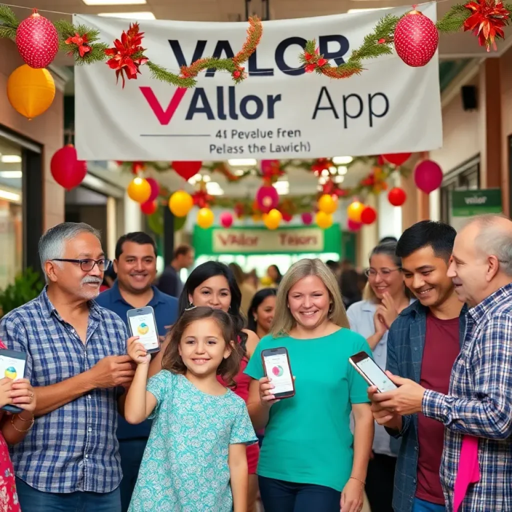 Families celebrating the launch of the Valor App in Coronado.