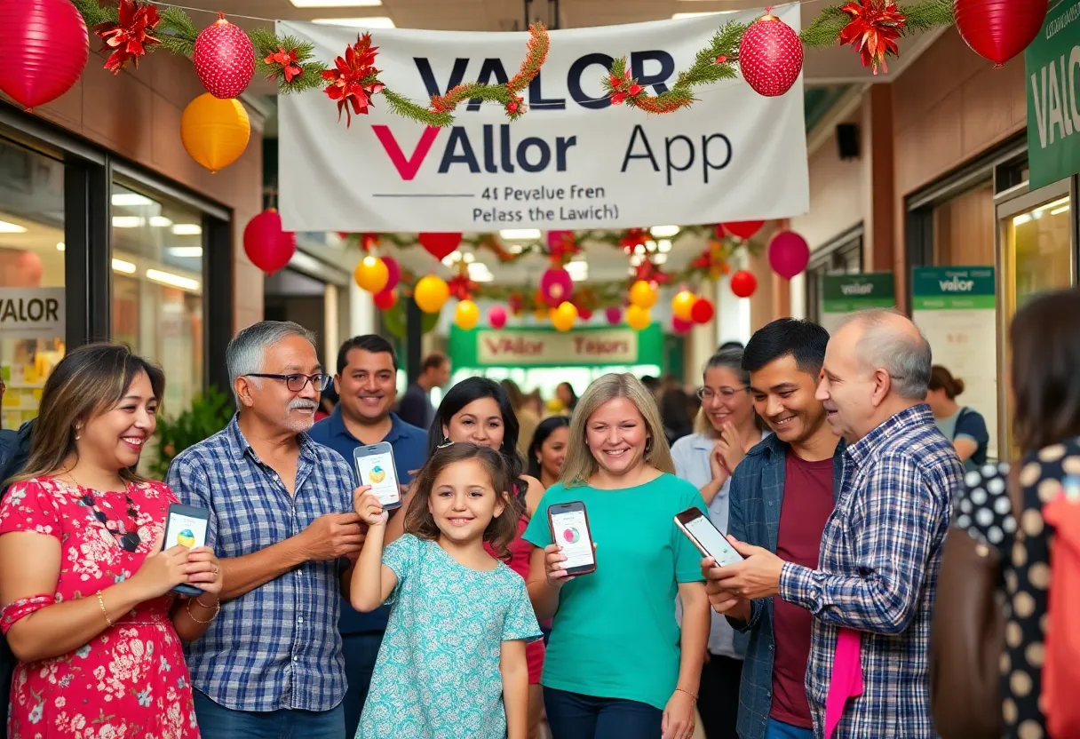 Families celebrating the launch of the Valor App in Coronado.