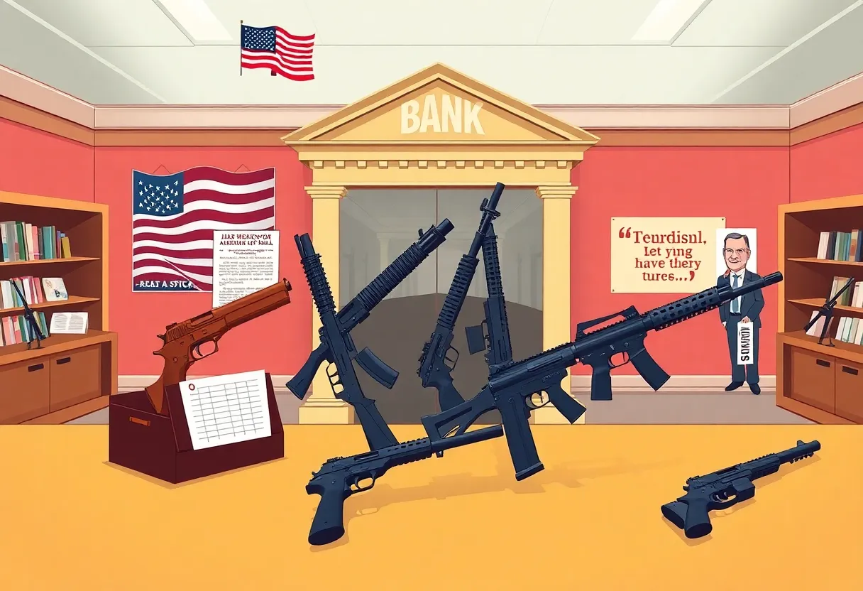 Citigroup bank office showcasing firearms financing policies