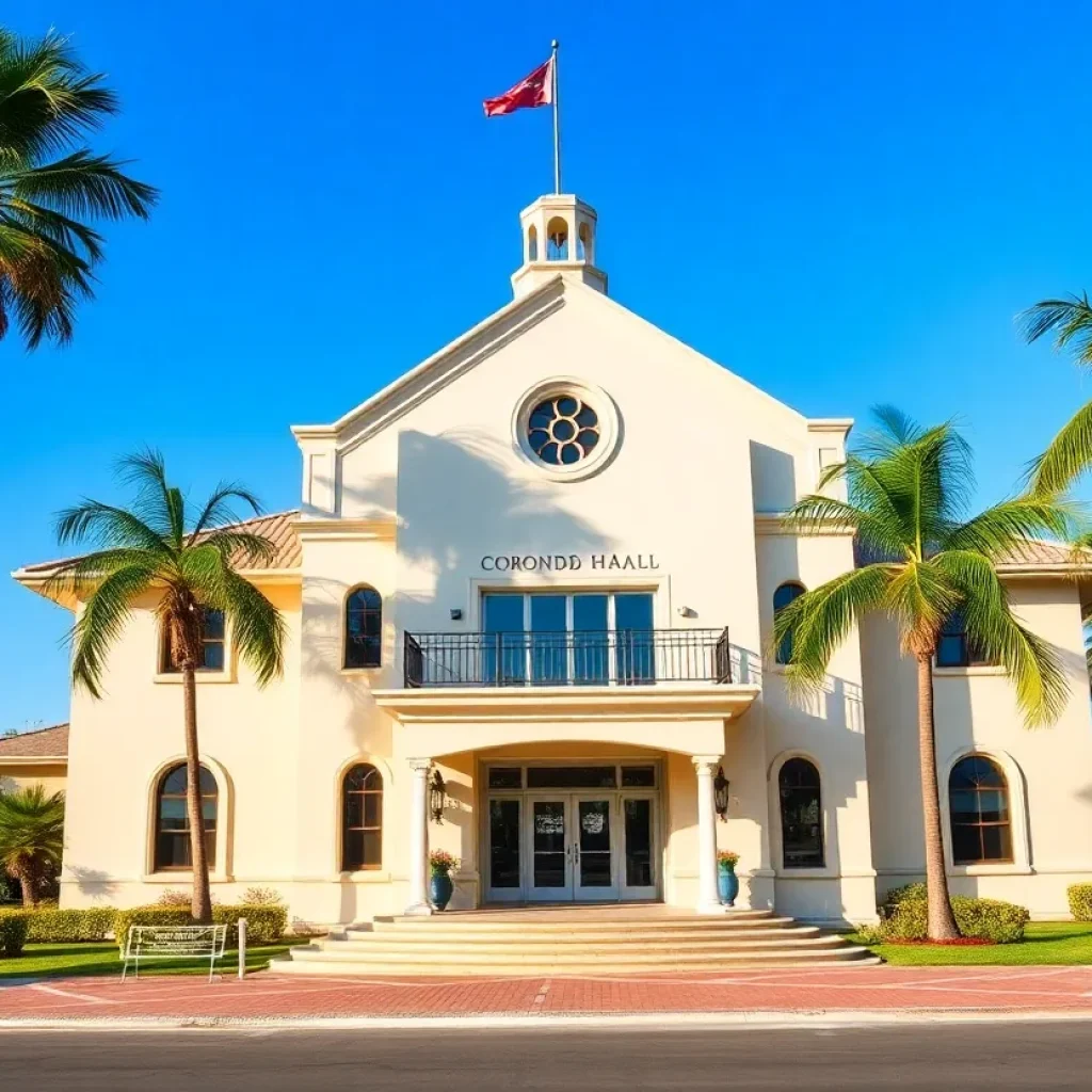 City Hall in Coronado, California on a sunny day