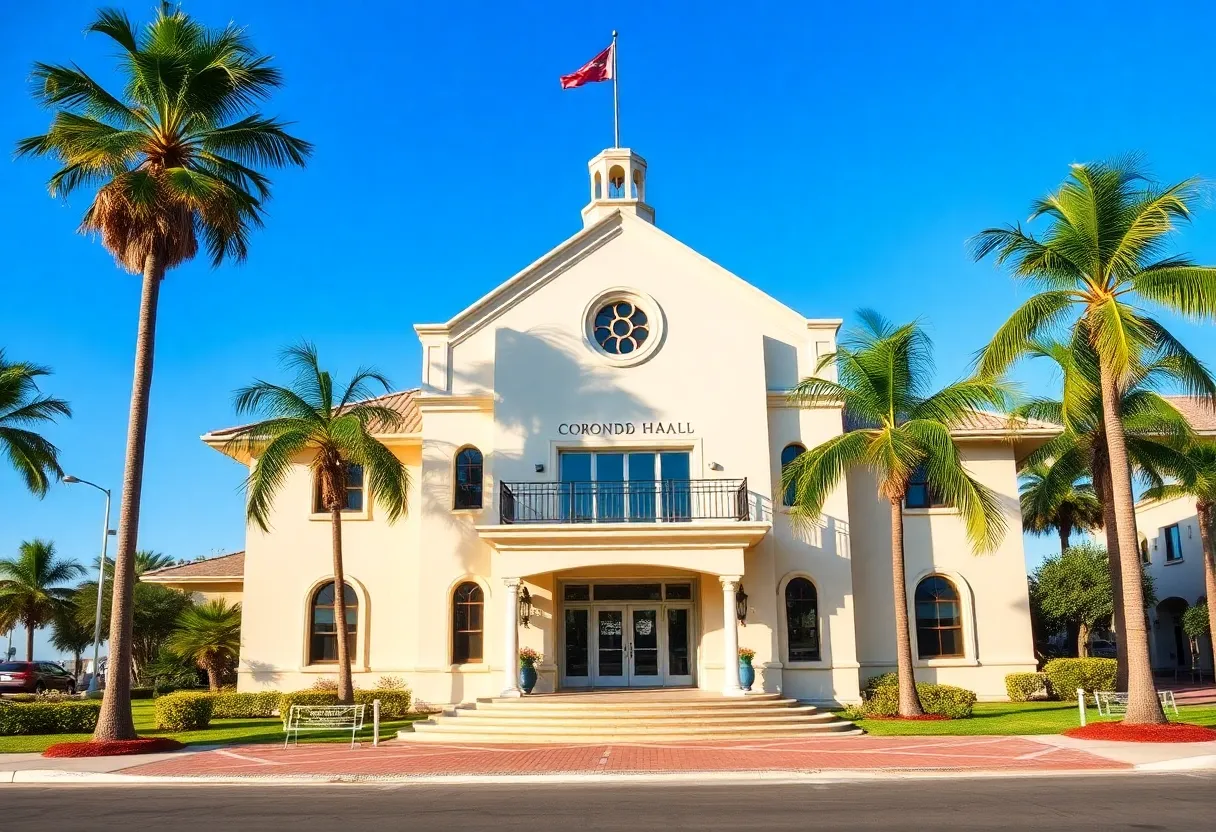 City Hall in Coronado, California on a sunny day