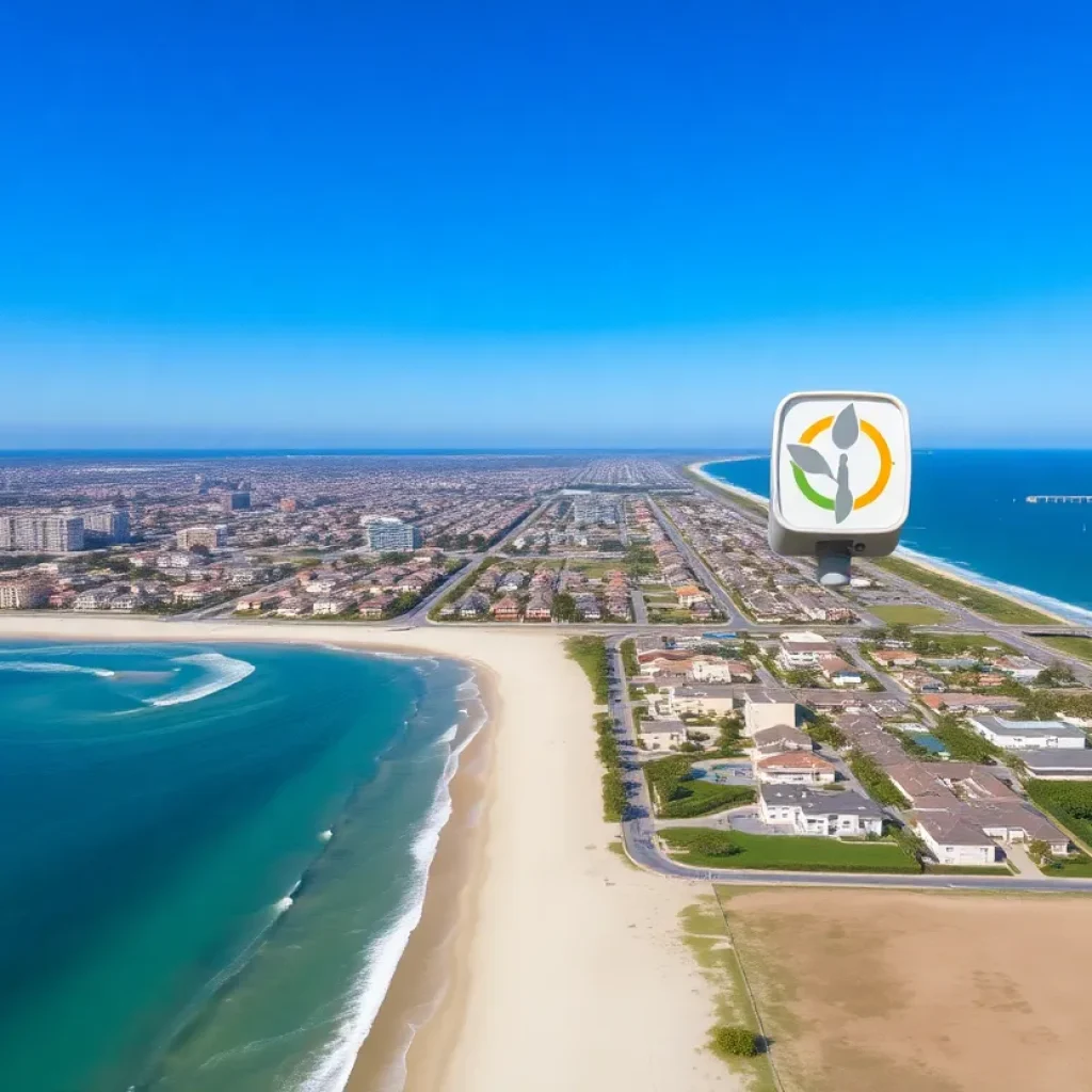 Aerial view of Coronado highlighting environmental initiatives