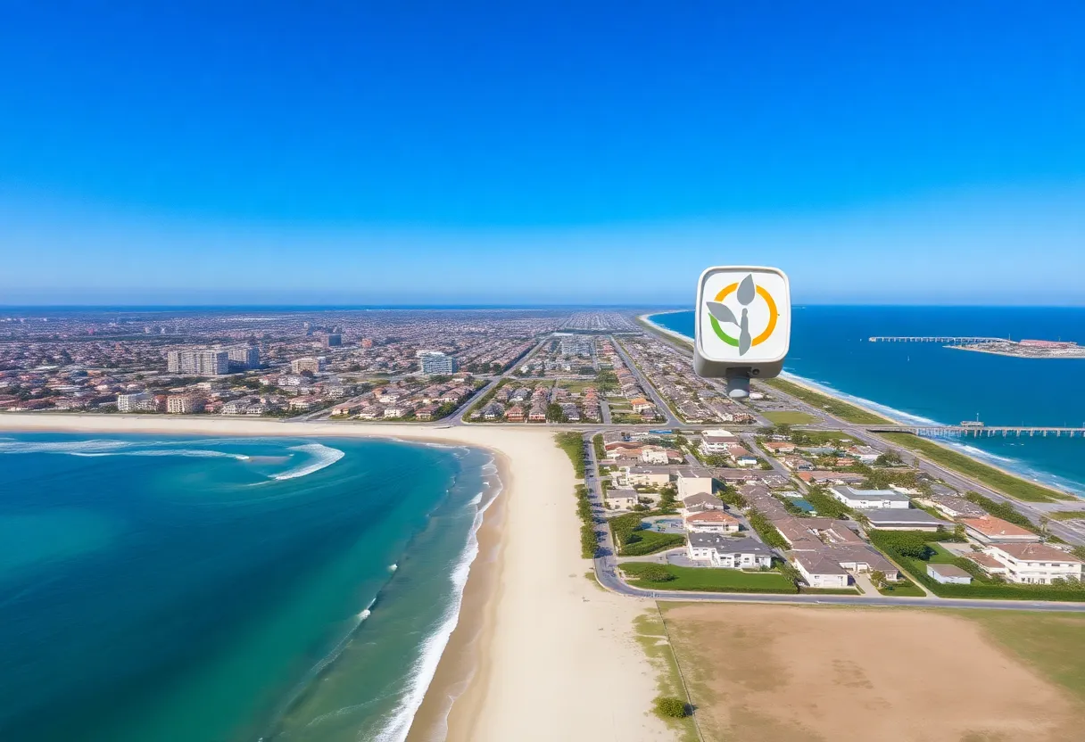 Aerial view of Coronado highlighting environmental initiatives