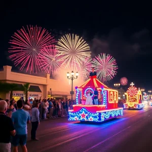 Crowds enjoying the Fourth of July parade in Coronado
