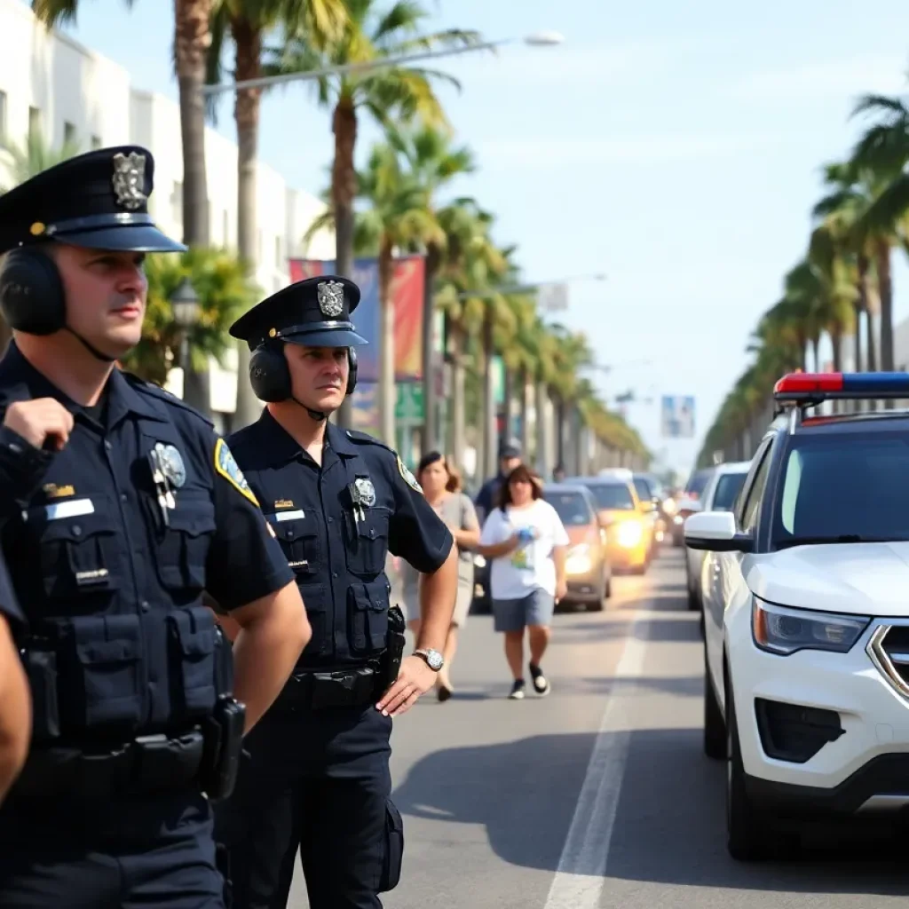 Police officers patrolling Coronado streets