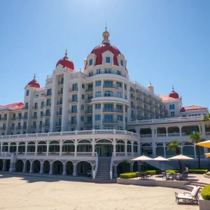 Renovated exterior of Hotel del Coronado