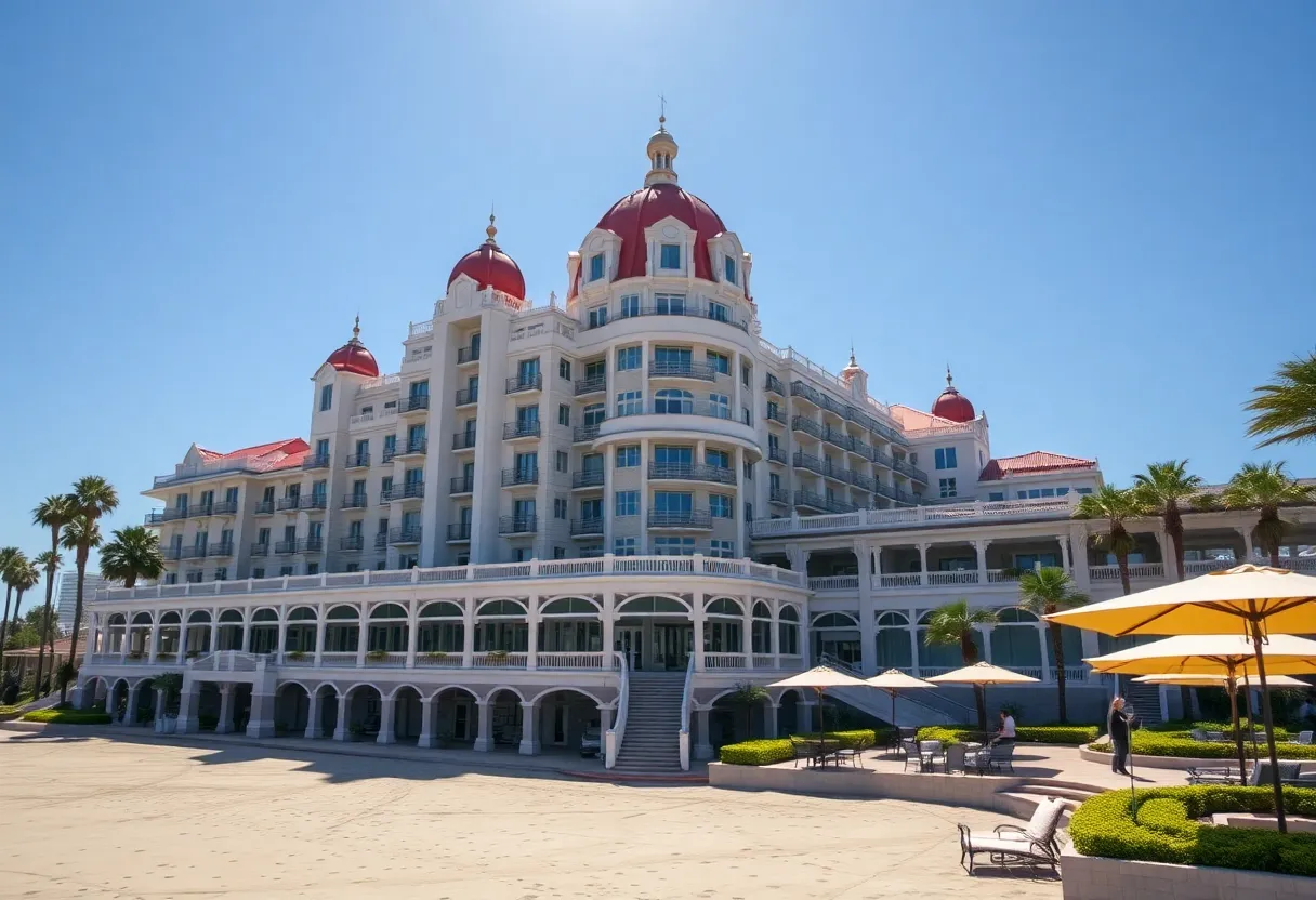 Renovated exterior of Hotel del Coronado