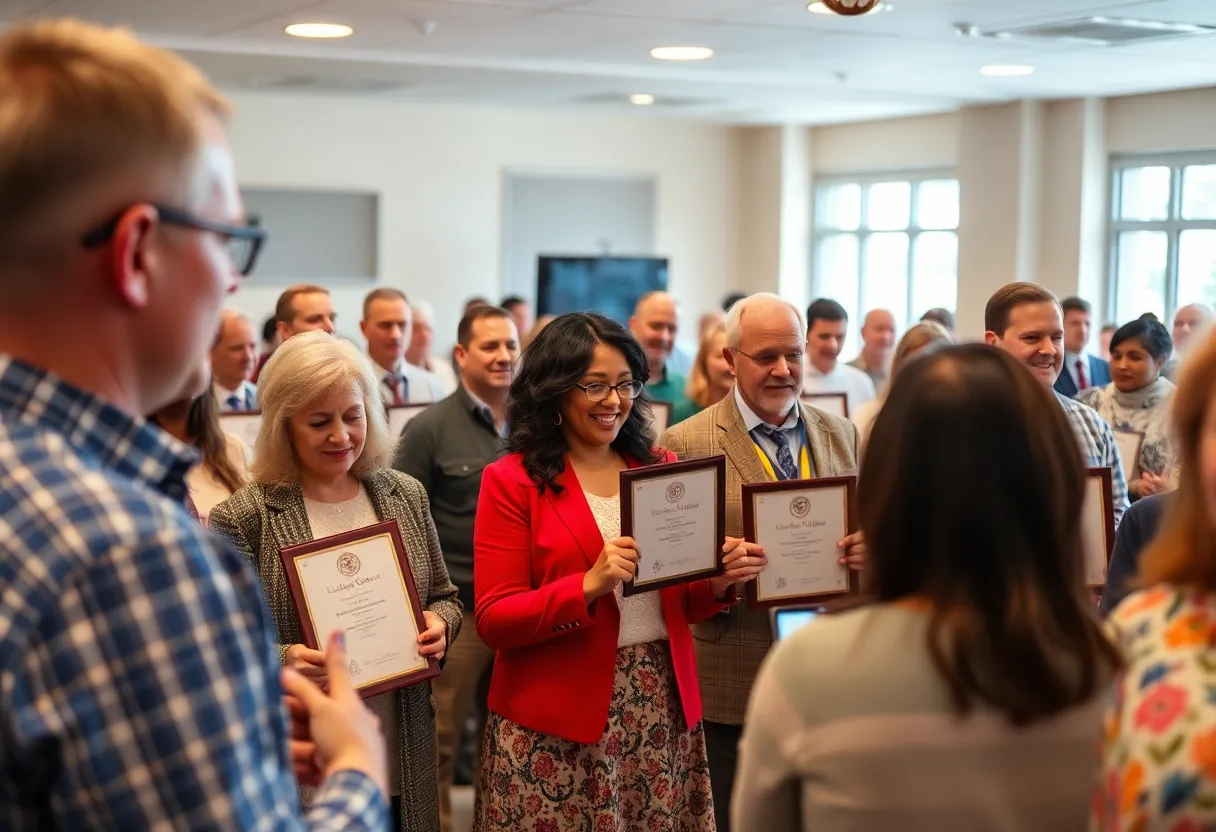 Ceremony honoring Kirk Henry with the NOESA Award