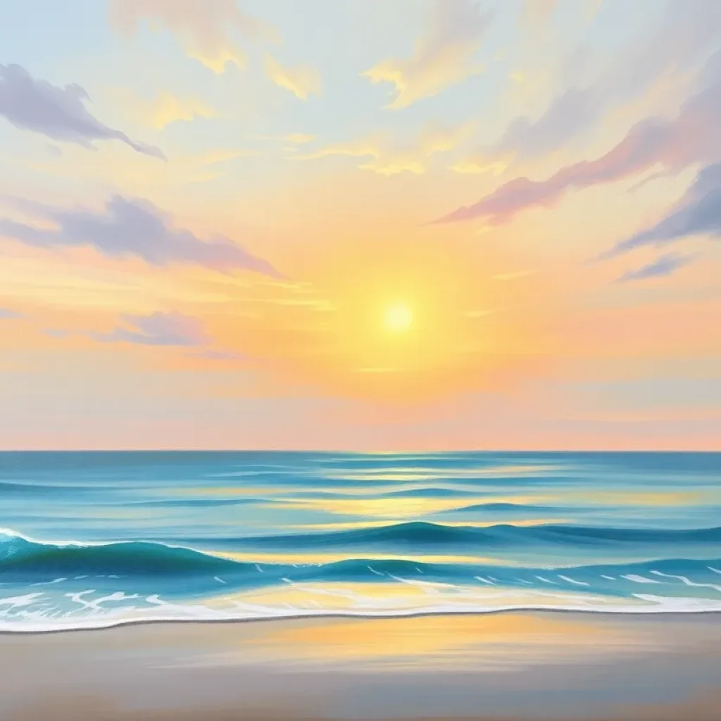 Landscape painting symbolizing the legacy of kindness and art.