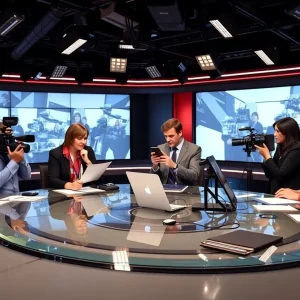 Obituaries Journalists working together at a news desk