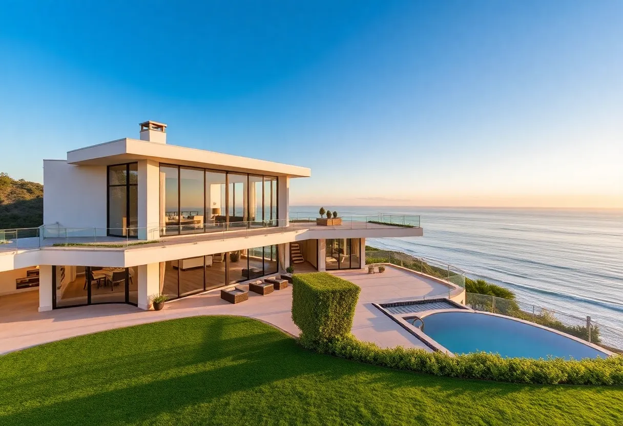Luxury home in San Diego showcasing ocean views