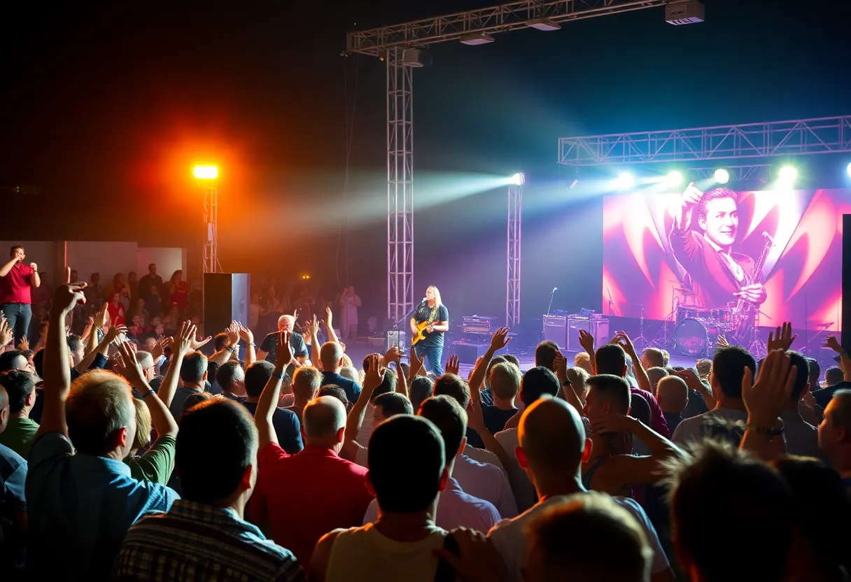Audience enjoying the West Coast Ironworks concert during the All-Class Reunion