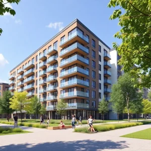 Conceptual design of San Diego affordable housing project