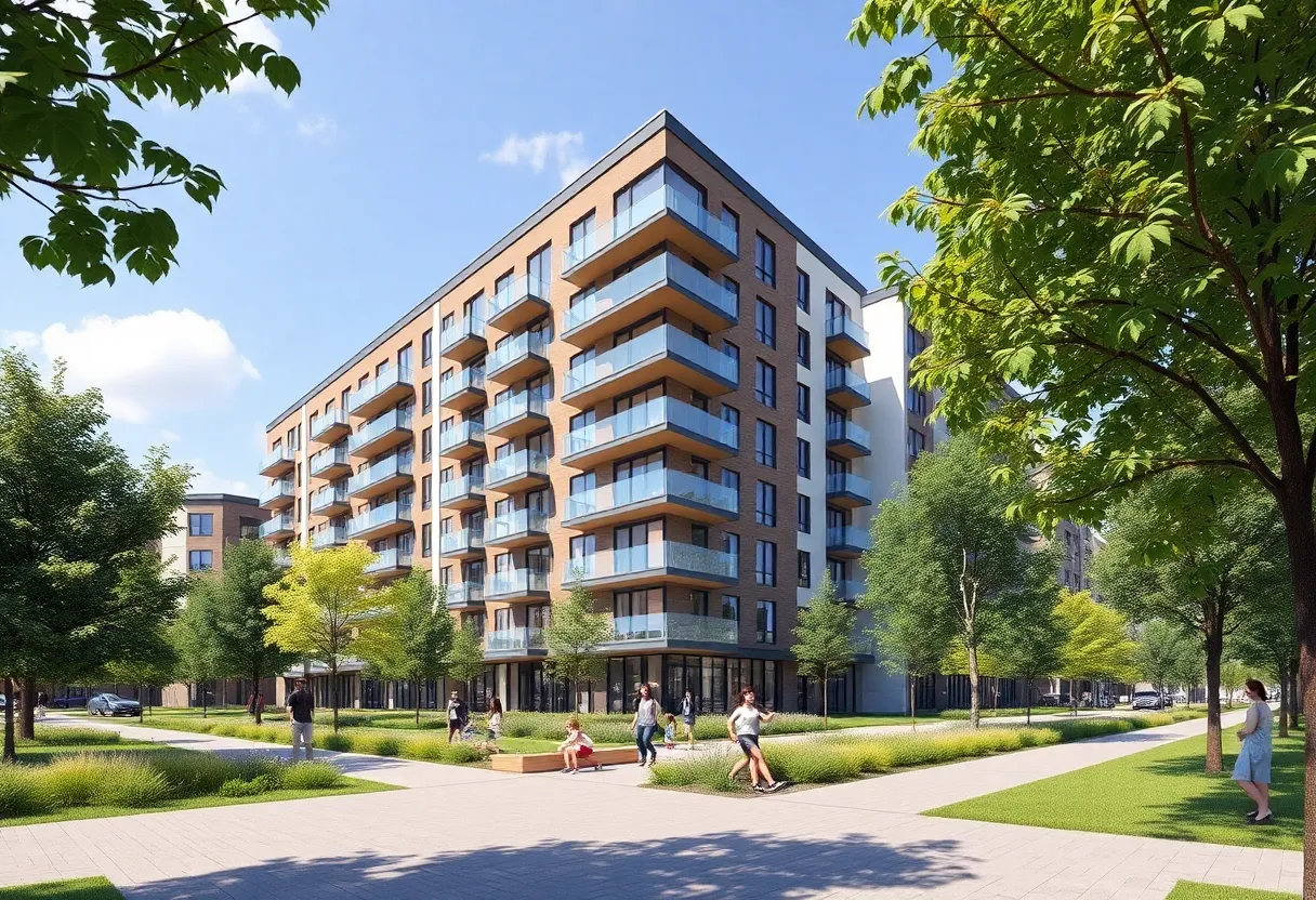 Conceptual design of San Diego affordable housing project