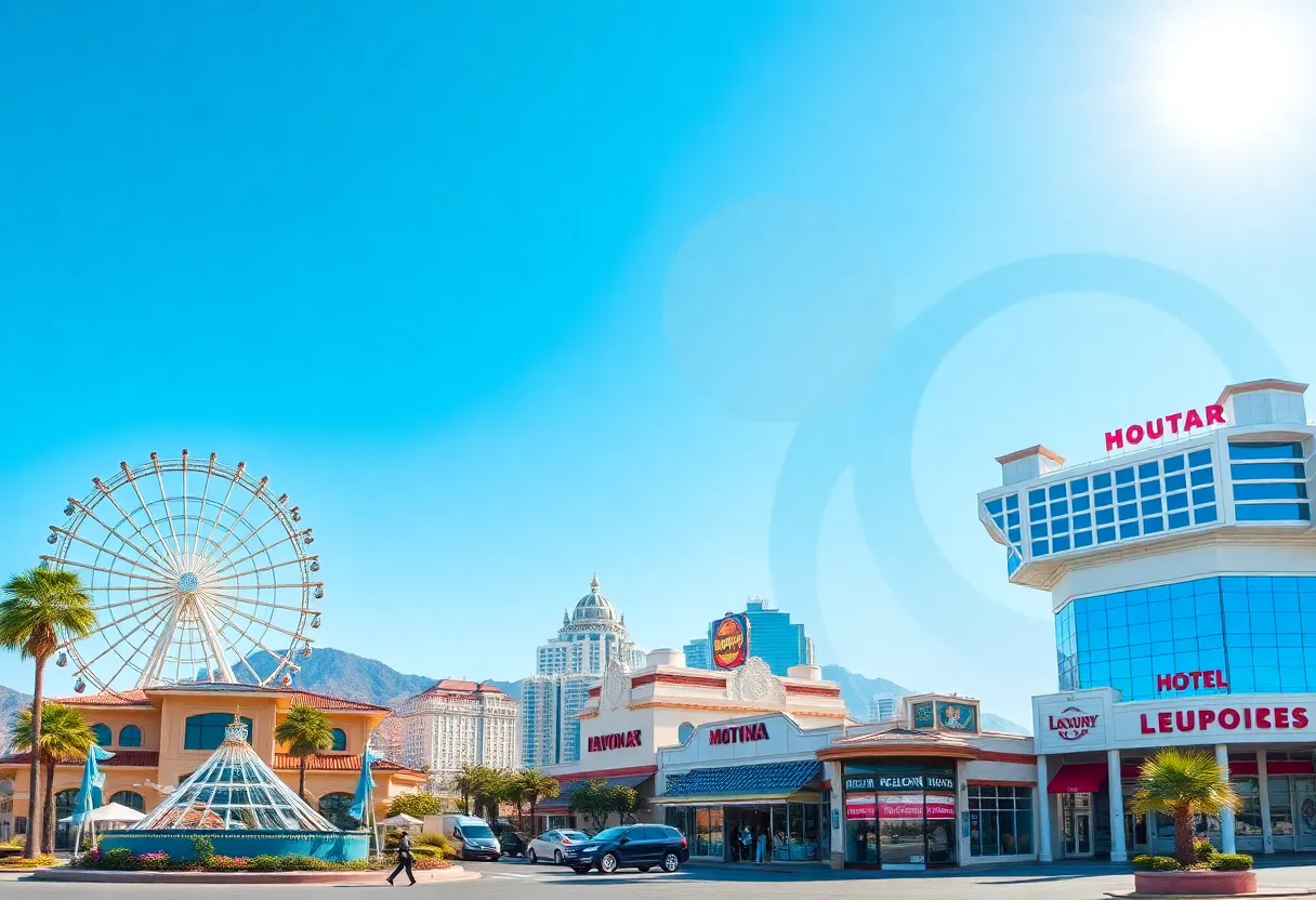 A vibrant view of California's attractions and business sectors.