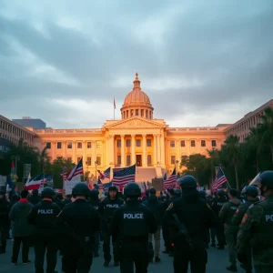 Protesters in Los Angeles amid federal tension