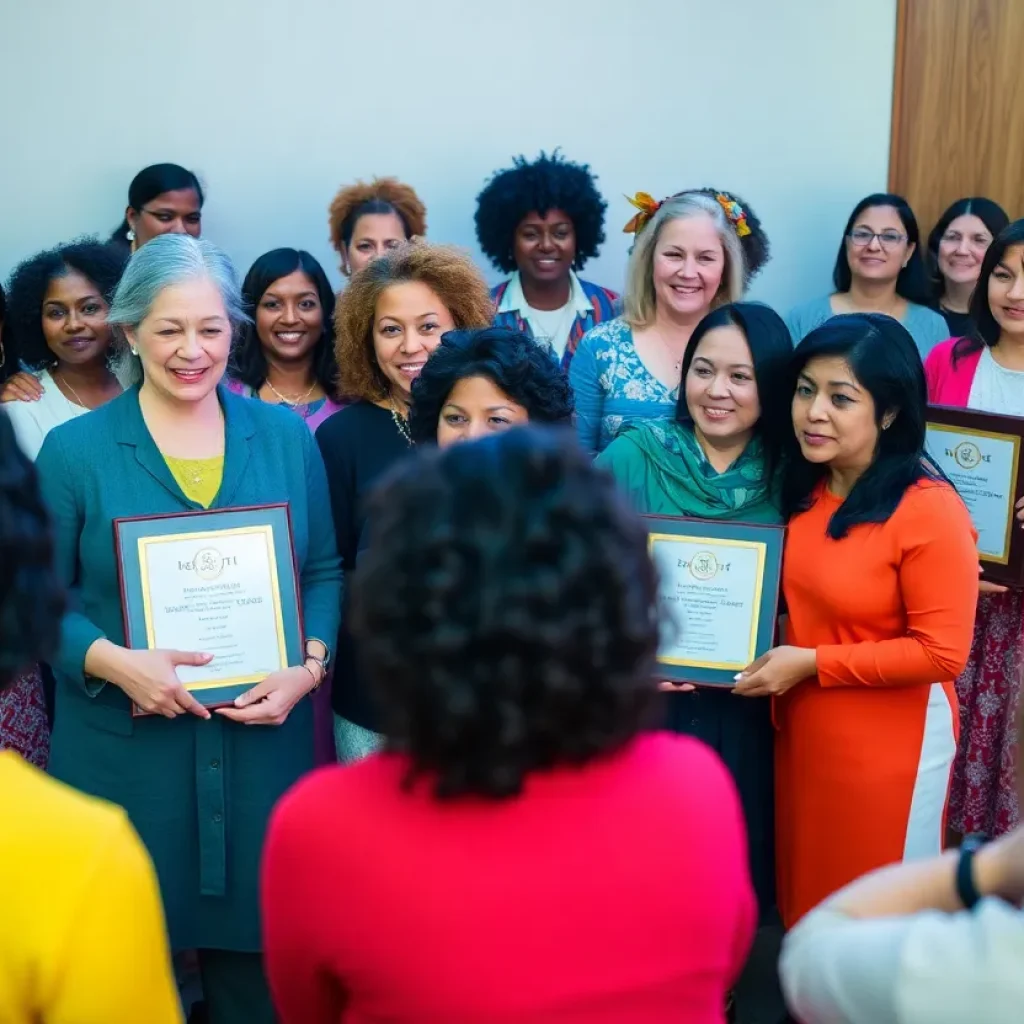 A group of women celebrating an award occasion in Coronado