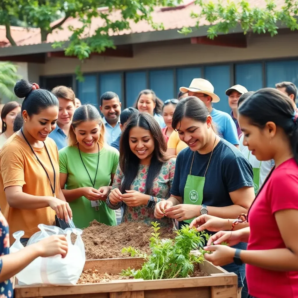 Members of the Rotary Club engaged in community service activities.