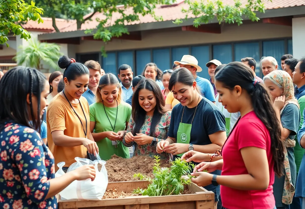 Members of the Rotary Club engaged in community service activities.