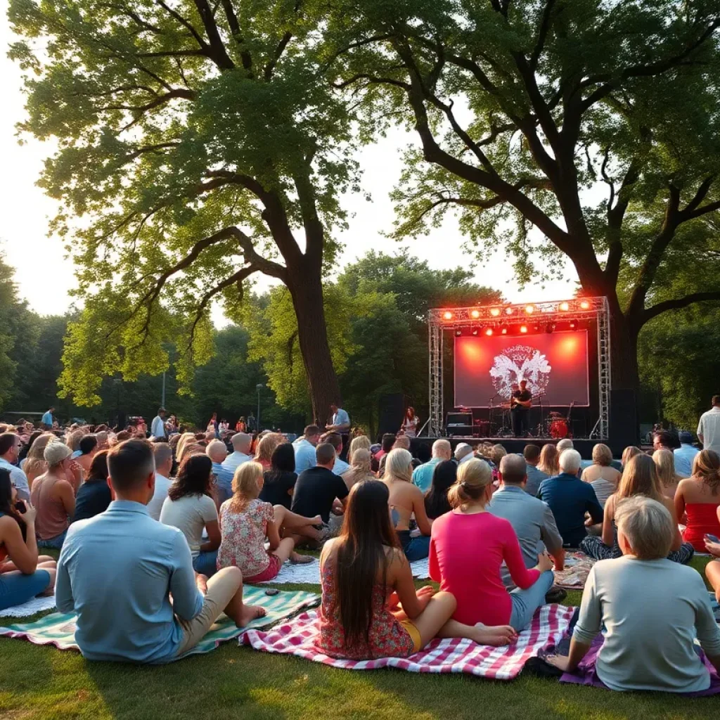 Audience at Concert in the Park enjoying live music