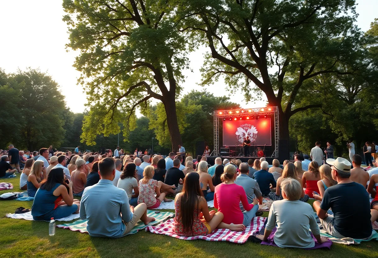 Audience at Concert in the Park enjoying live music
