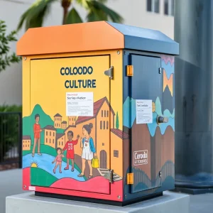 Utility box artwork unveiling at Coronado event