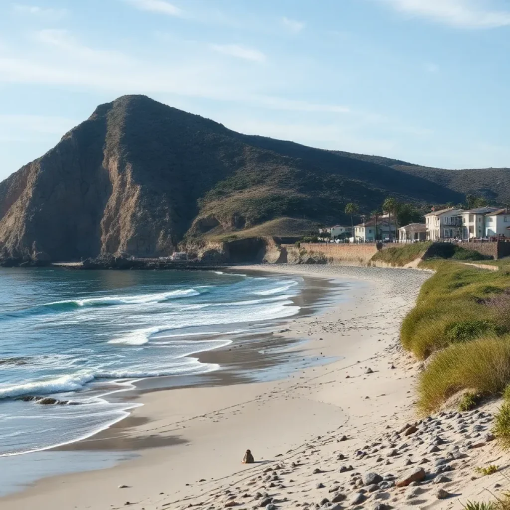 View of Coronado beach affected by Tijuana River pollution