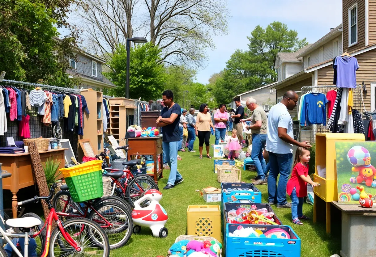 Community yard sale organized by Coronado Jr. Optimist Club.