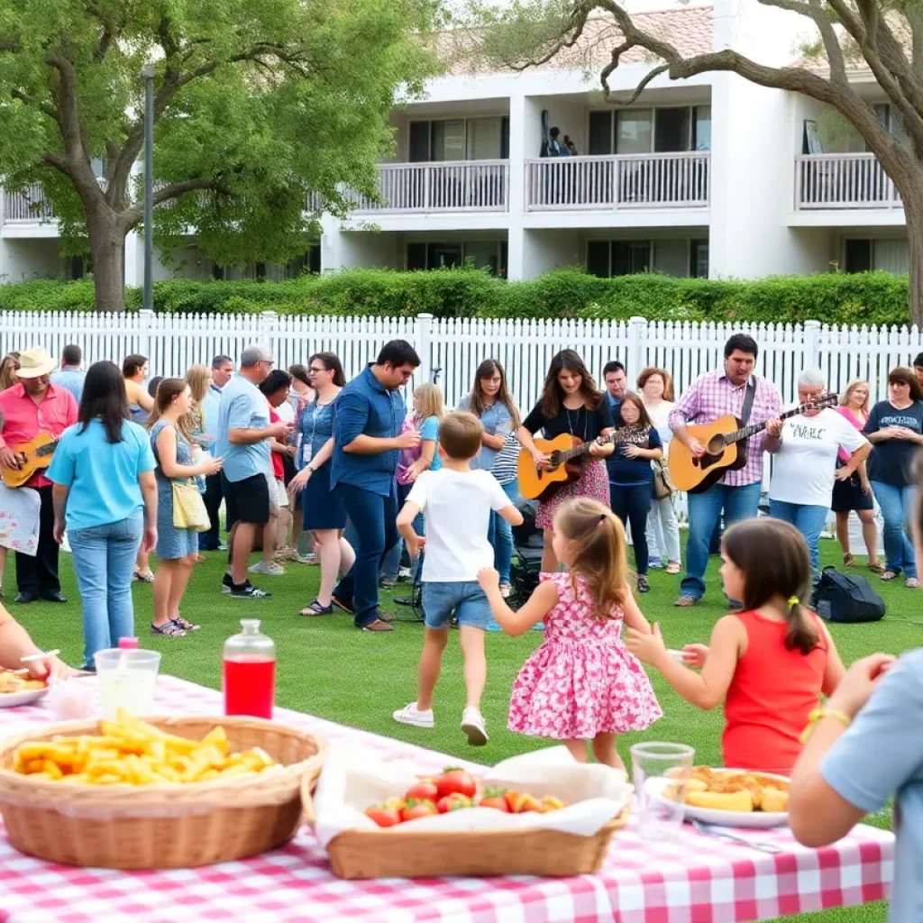Families enjoying a picnic at the Coronado Library