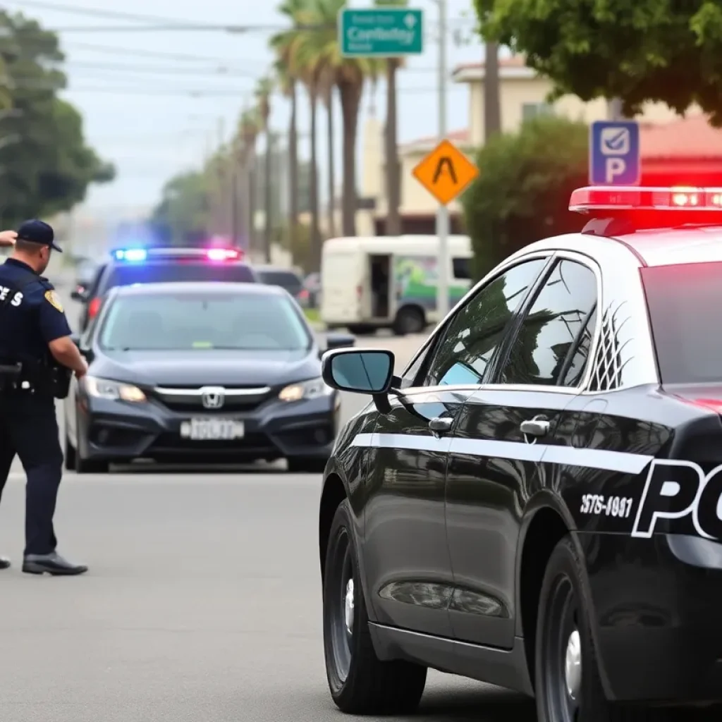Police officers in Coronado discussing crime incidents
