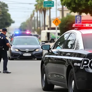 Police officers in Coronado discussing crime incidents