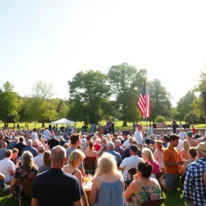Audience enjoying the Military Appreciation Concert at Spreckels Park
