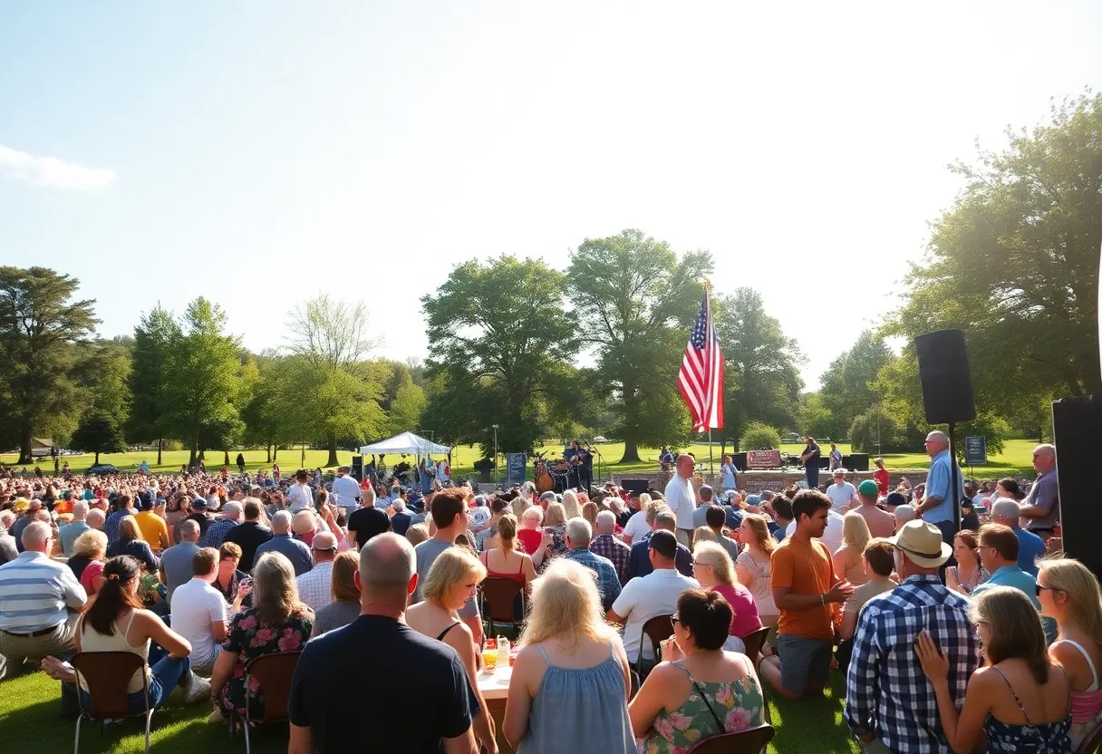Audience enjoying the Military Appreciation Concert at Spreckels Park