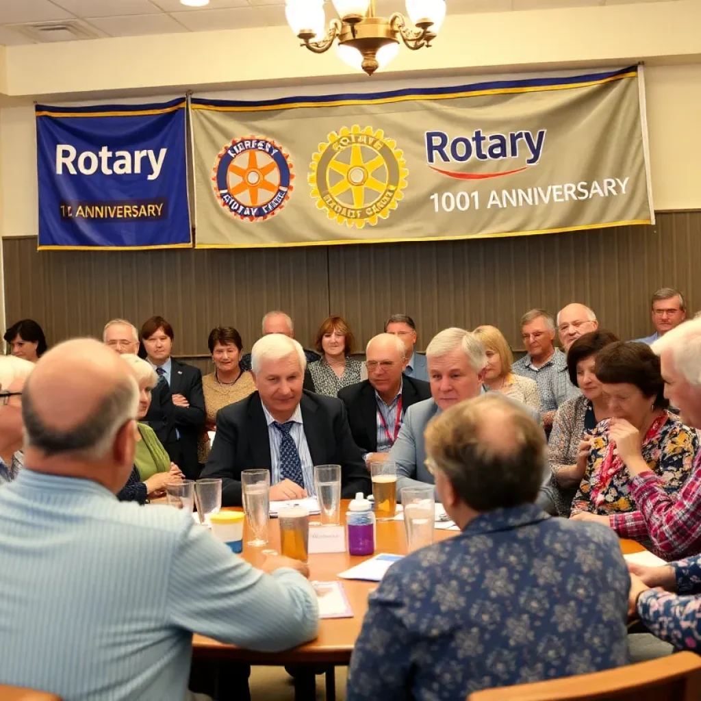 Members of the Rotary Club of Coronado celebrating their 100th anniversary