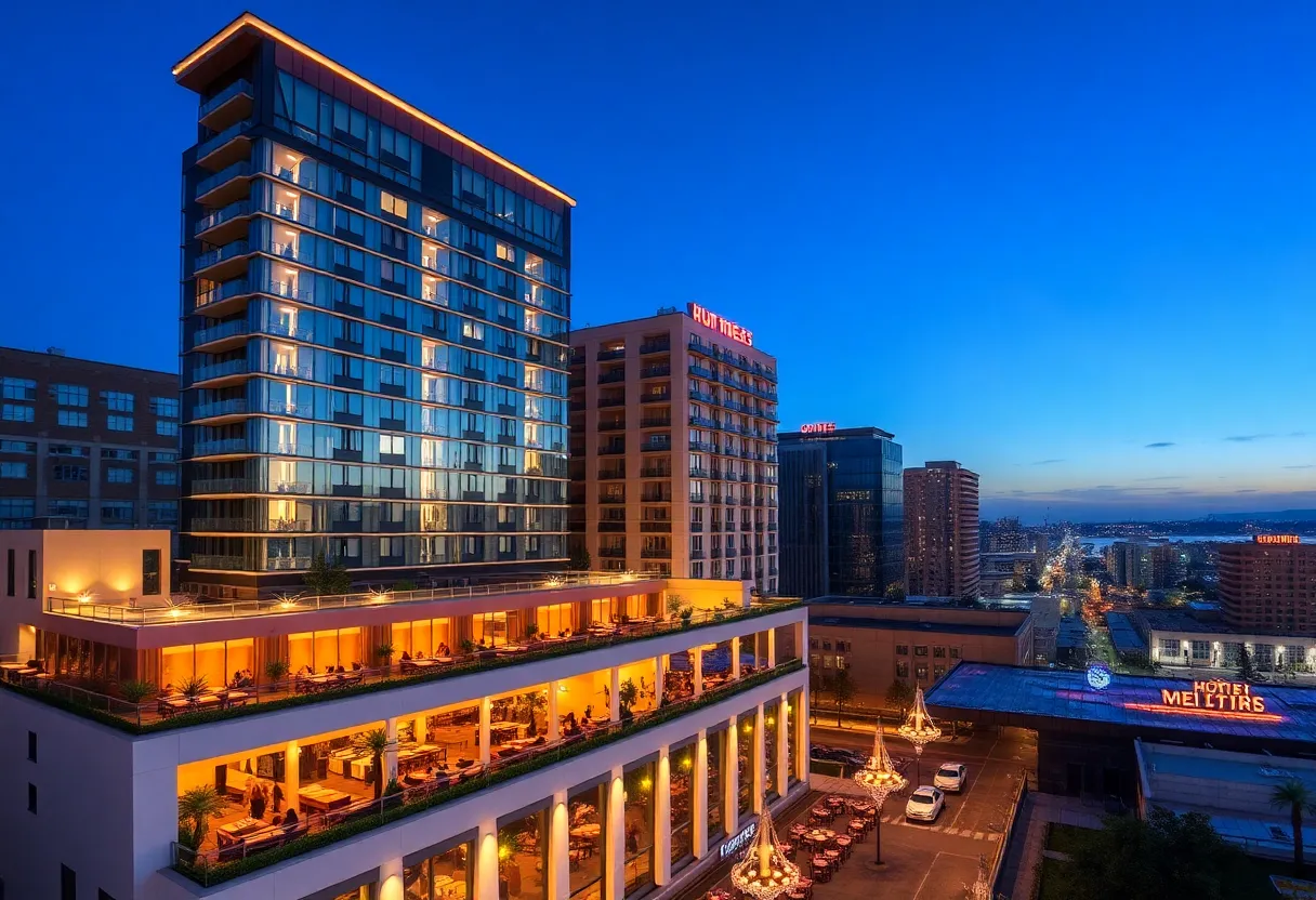 Rendering of the Hyatt hotel complex in downtown San Diego