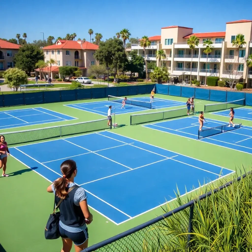 University of San Diego student-athletes participating in tennis and fencing activities.