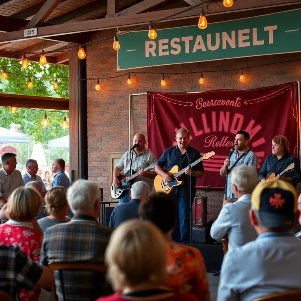 West Coast Ironworks performing at a crowded venue