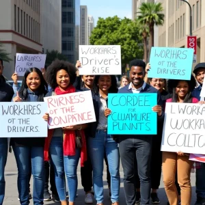 Rideshare drivers rallying for unionization rights